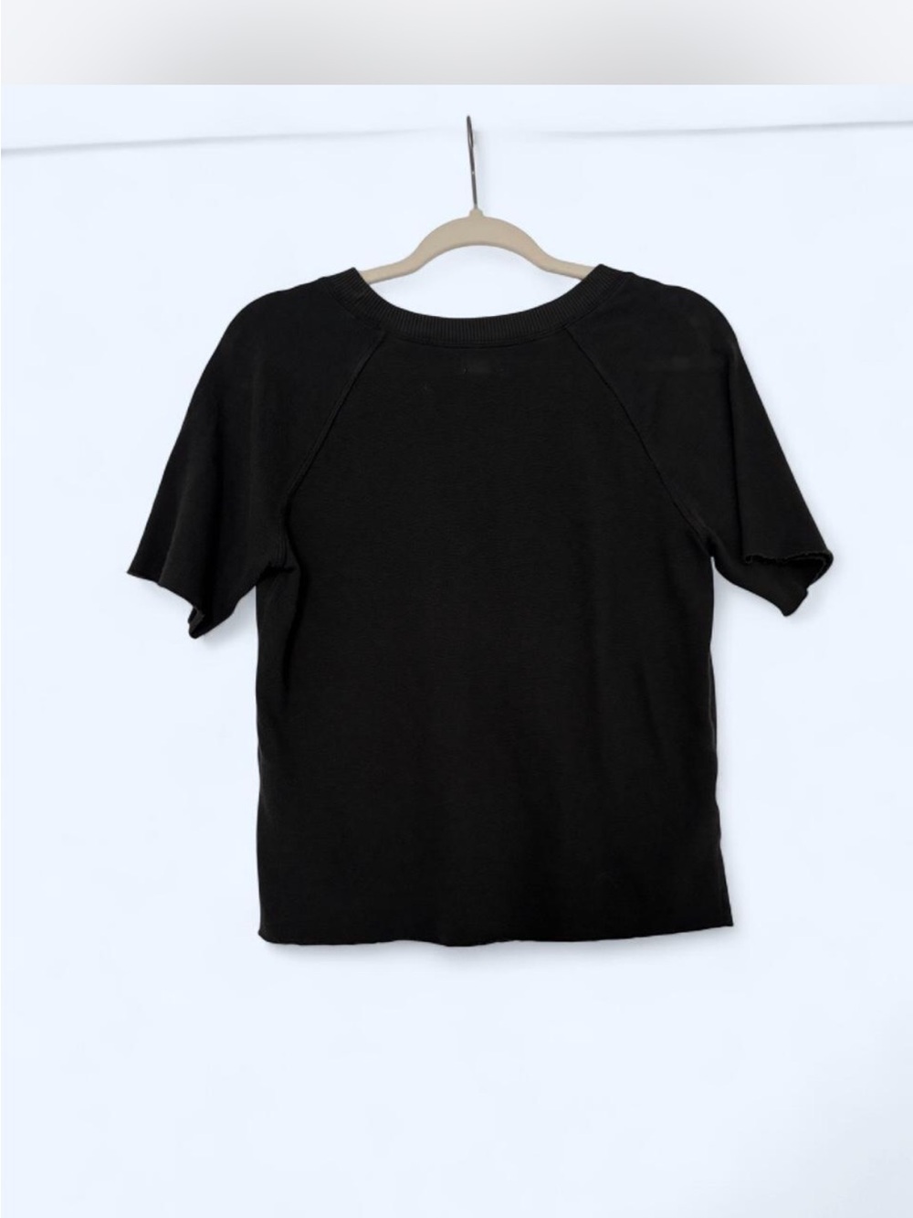 aerie Black Short-Sleeve Knit Tee